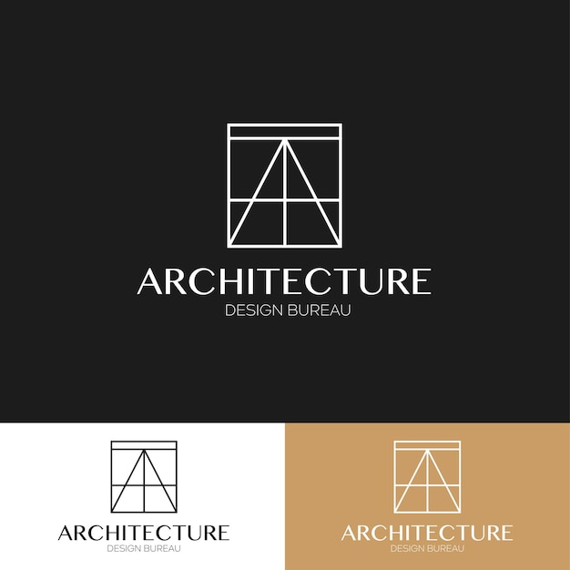 abstract modern minimal logotype for architecture bureau design studio