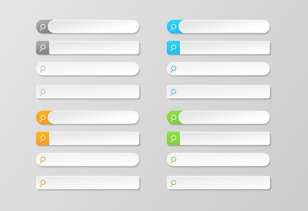 abstract modern search bar template. search boxes ui element with shadow