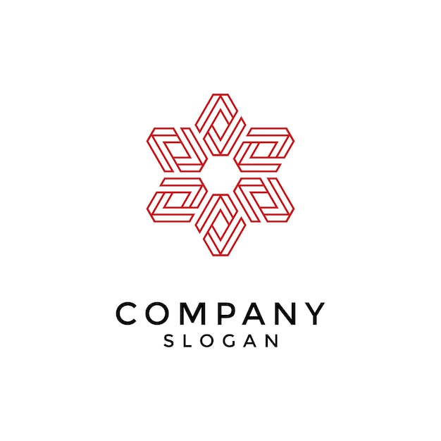 abstract modern star monoline logo