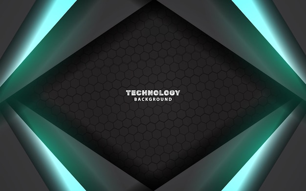 Abstract modern technology black and blue color background