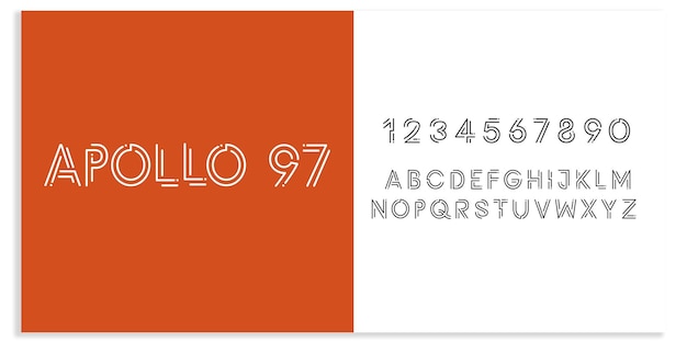 Abstract Modern vector font style design