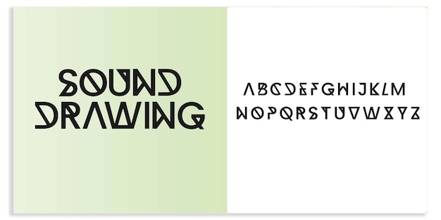 Abstract Modern vector font style design