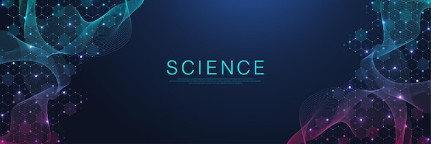 Abstract molecules structure background