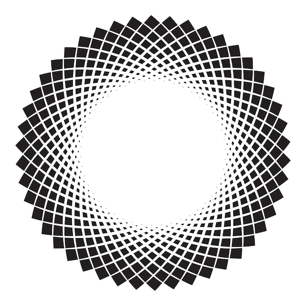 Abstract monochrome circular spirally
