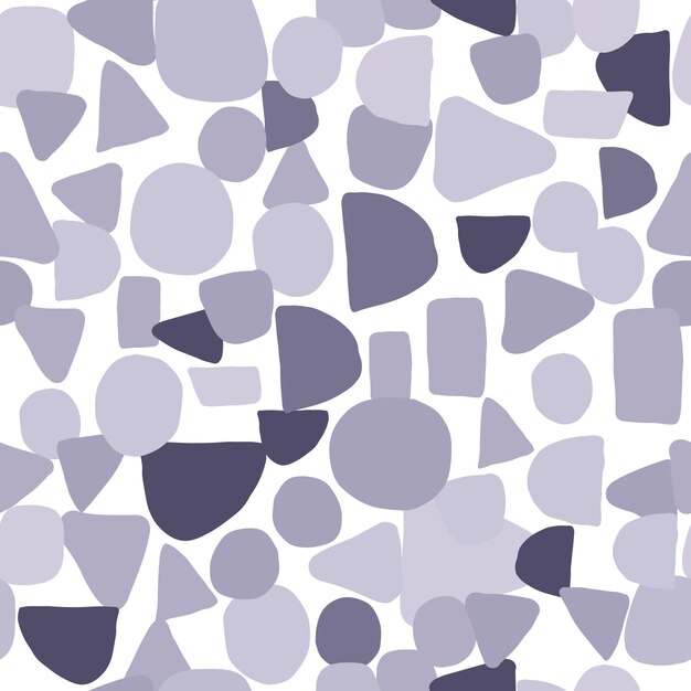 abstract monochrome creative shapes seamless pattern. simple design texture with chaotic painted shapes.