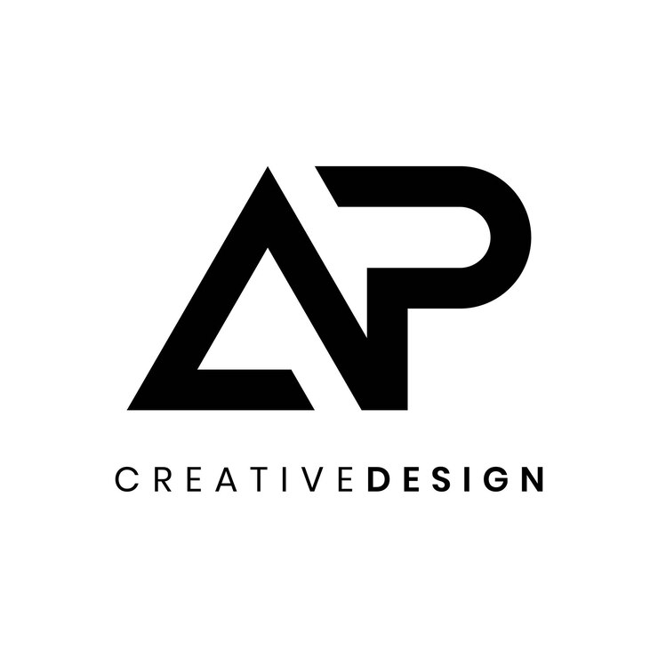 Vektör abstract monogram letter ap logo design vector