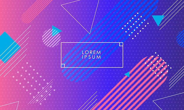 Abstract multicolored geometric background with frame