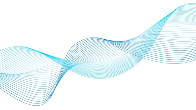 Abstract music wave element for design Vector illustration of smooth motion dynamics
