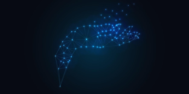 Abstract Network Connection Design with Blue Lights