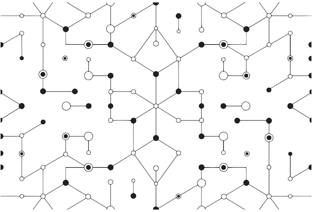 Abstract Network Diagram with Interconnected Nodes and Connections Background Vector Illustration
