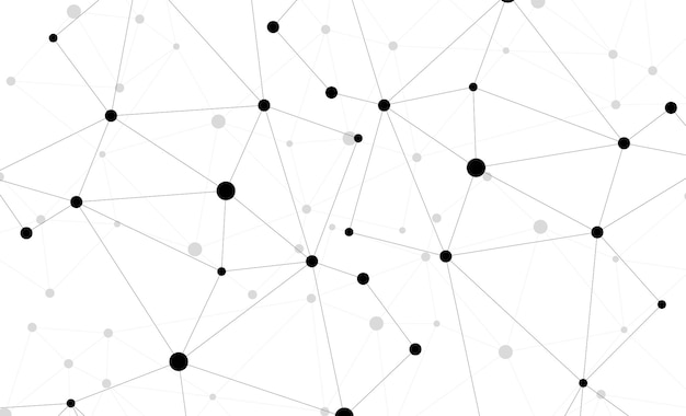 Abstract network of lines and nodes