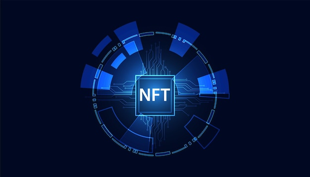 abstract ntf digital image concept circle digital irreplaceable token the only original art