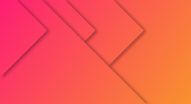 Abstract Orange and Red Gradient Background Geometric Paper Cut Style for Brochures or Landing Pages
