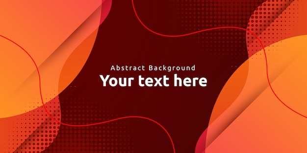 Abstract orange curve with dynamic gradient background