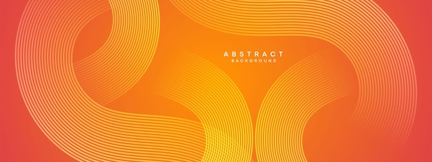 Abstract orange pink and yellow purple gradient waving circles lines Technology banner background