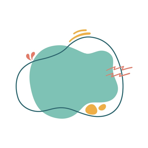 Abstract organic shape and lines Aesthetic element
