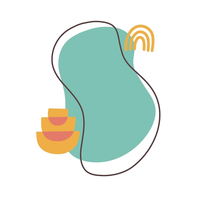 Abstract organic shape and lines Aesthetic element