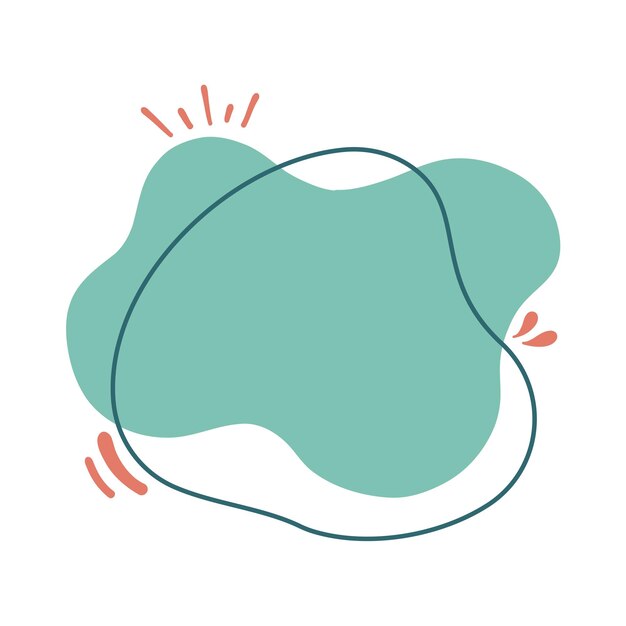 Abstract organic shape and lines Aesthetic element