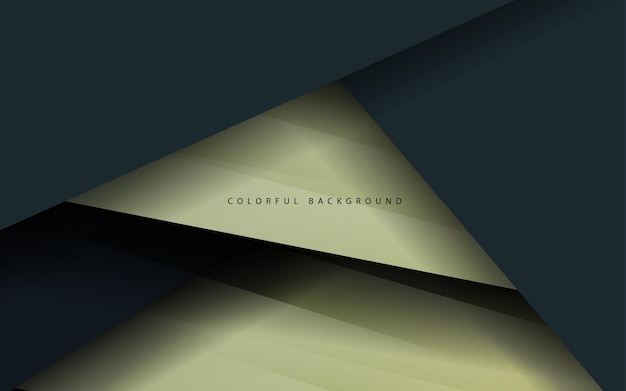 abstract overlap layer dark green background vector