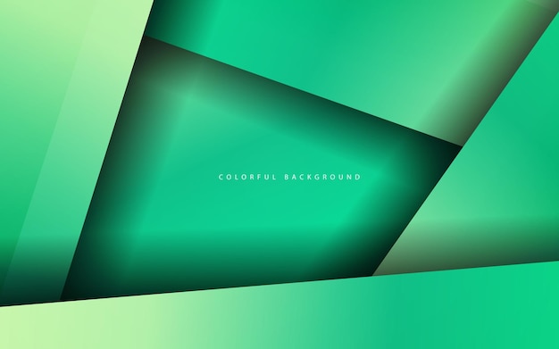 abstract overlap layer green color background