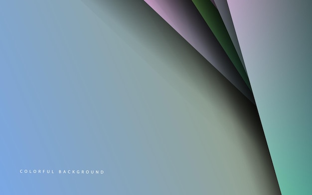 abstract overlap layer papercut colorful background banner vector