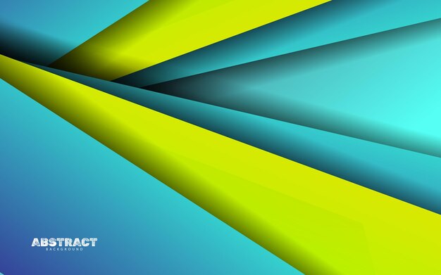 Abstract overlap layer papercut green and yellow color background vector