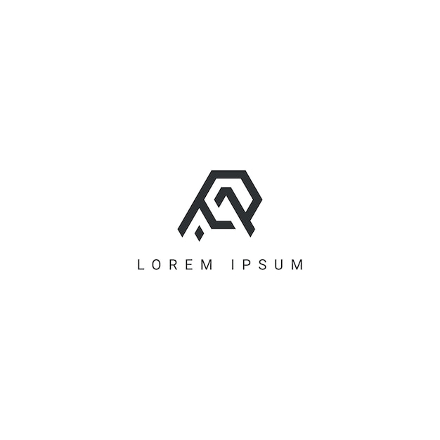 Abstract PA AP letter simple style business logo design vector template