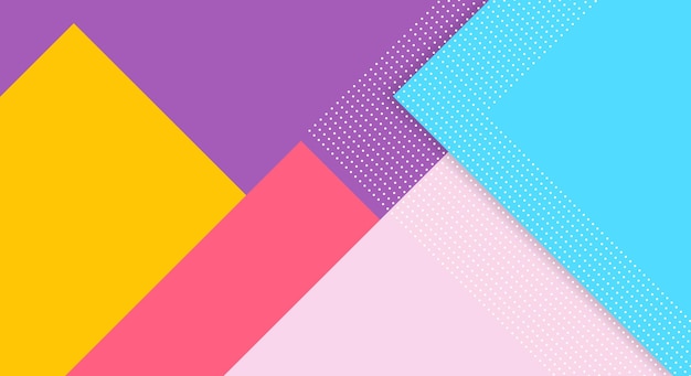 Abstract Paper Colorful Background with Memphis Papercut Style and Pastel Color for Wallpaper