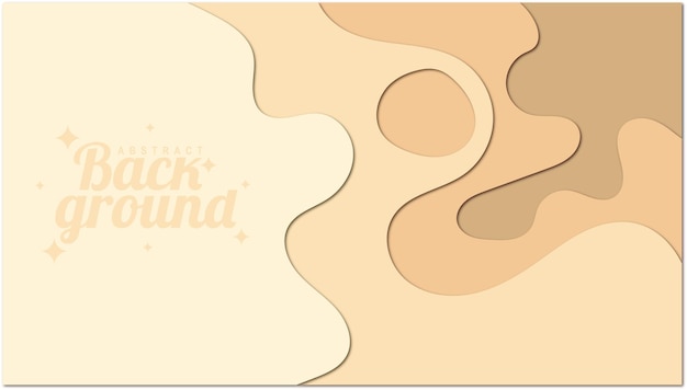 abstract paper cut shape wave background
