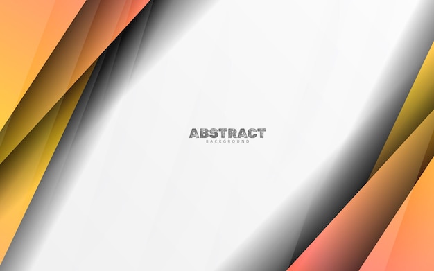 Abstract papercut overlap layer orange and white cover background