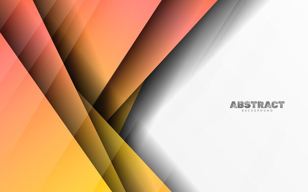 Abstract papercut overlap layer orange and white cover background