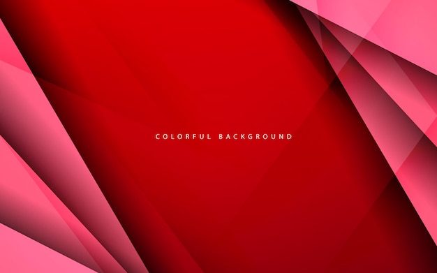 Abstract papercut overlap layer red color background vector