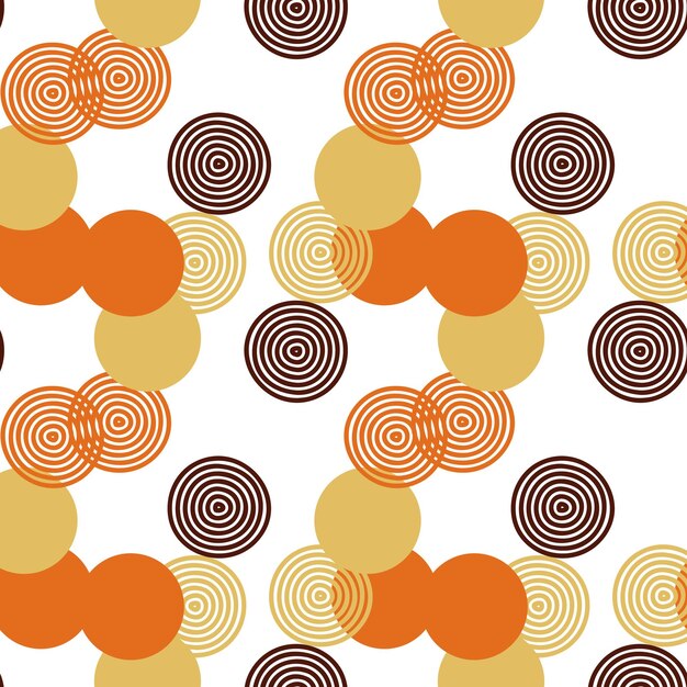 Abstract pattern of geometric shapes autumn colors
