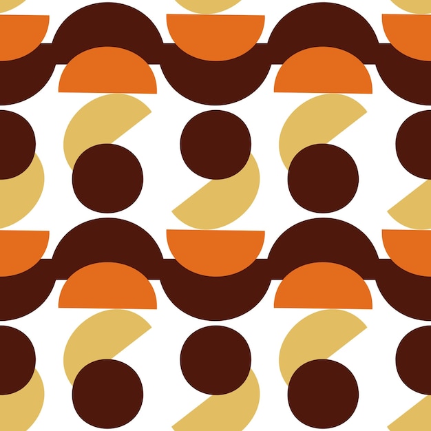 Abstract pattern of geometric shapes autumn colors