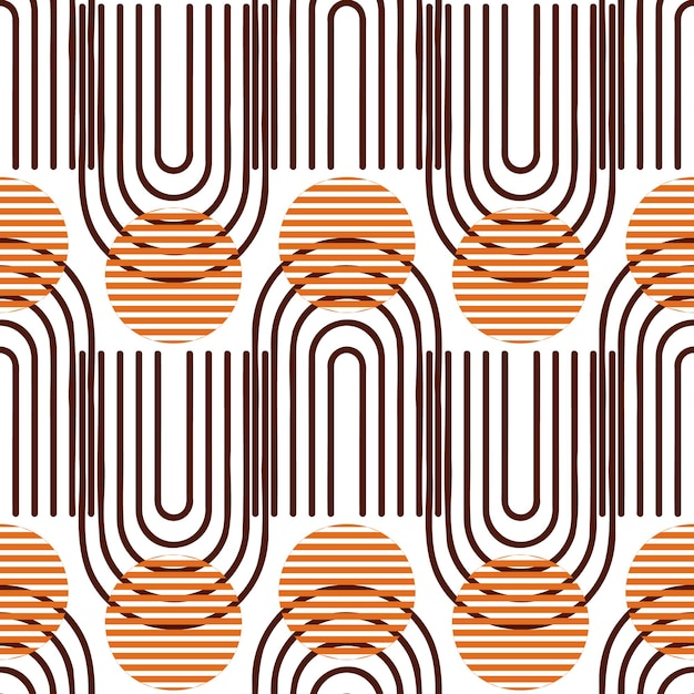 Abstract pattern of geometric shapes autumn colors