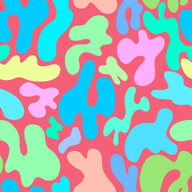 Abstract pattern of spots on a red background