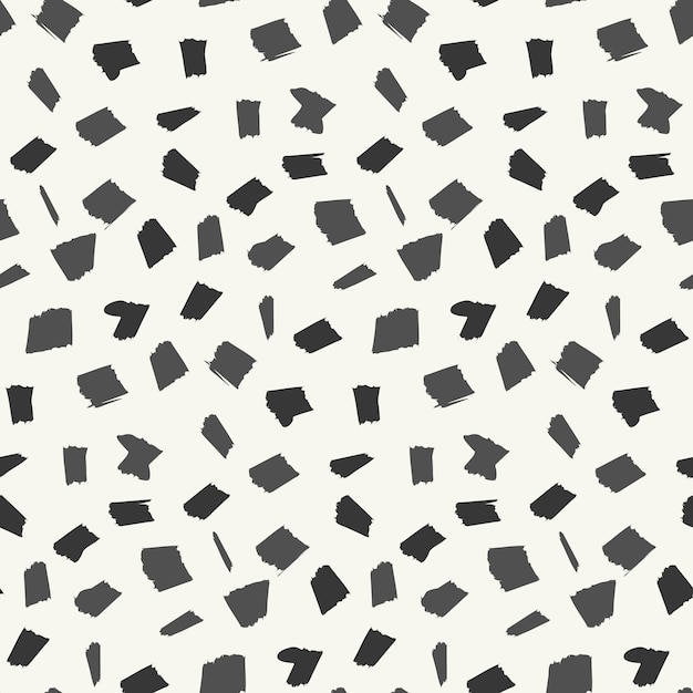 abstract pattern with hand drawn blotch elements