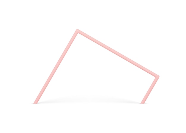 abstract pink angled arch column geometric basic foundation expo presentation 3d realistic vector
