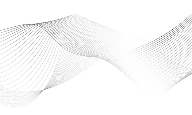 abstract platinum gradient wave element for design background. stylized wave with lines.