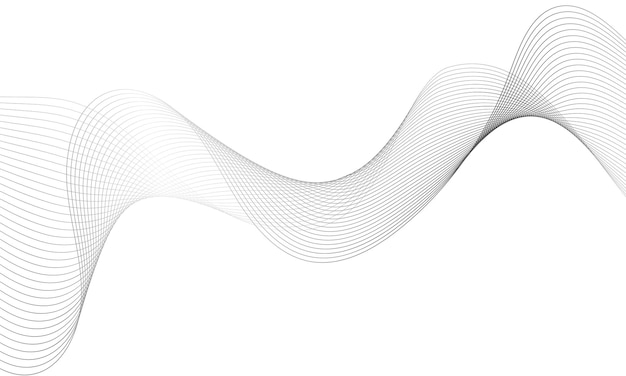 abstract platinum gradient wave element for design background. stylized wave with lines.