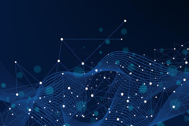 Abstract plexus background with connected lines and dots Digital data visualization
