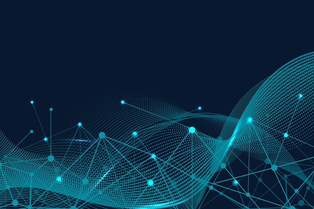 Abstract plexus background with connected lines and dots