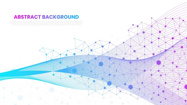 Abstract plexus background with connected lines and dots