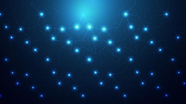 Abstract plexus technology futuristic network connecting lines dots vector illustration background