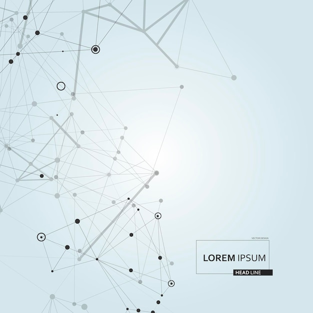 Abstract polygon background Technology polygonal connectivity Pattern science design