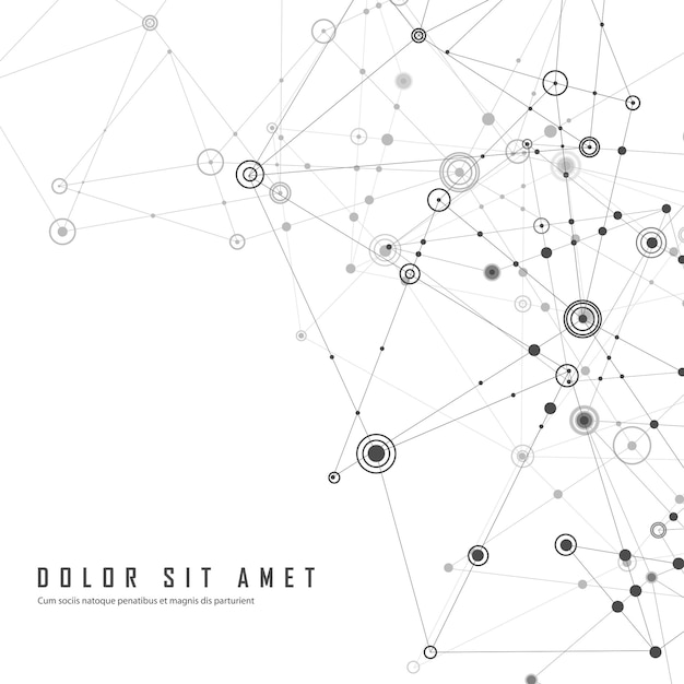 abstract polygonal background geometrical design with connecting dots and lines