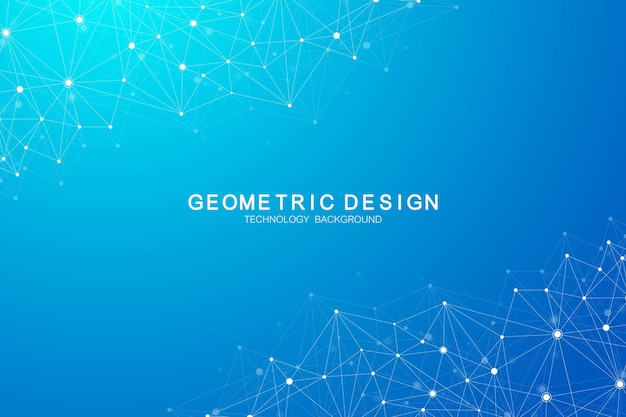 abstract polygonal background with connected lines and dots. plexus structure and communication background. graphic plexus background. science, medicine, technology concept.