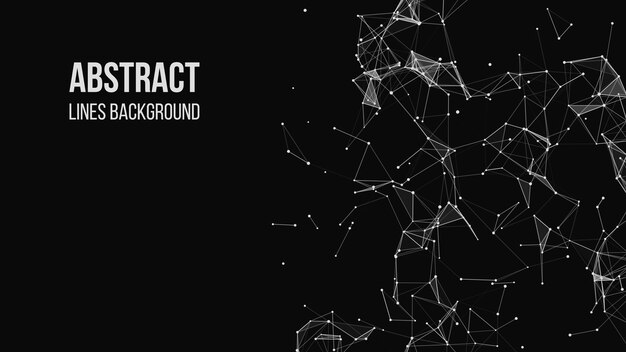 Abstract polygonal background with connecting dots and lines Connection technology background