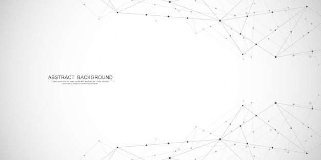 Abstract polygonal background with connecting dots and lines