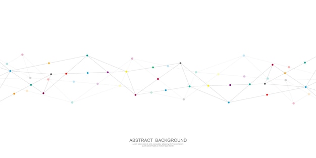 Abstract polygonal background with connecting dots and lines